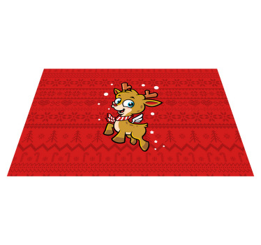 Individuais de mesa de Natal Pequena rena - TenStickers