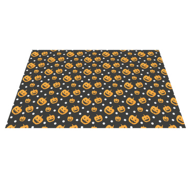Scary pumpkins and cute dots  Halloween placemat - TenStickers