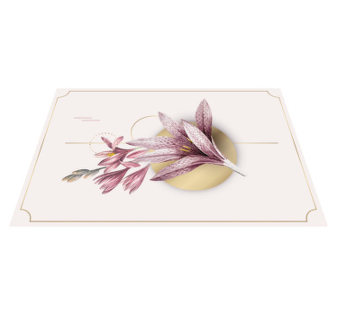 Individuais de mesa elegantes Aquarela de flores rosa claro - TenStickers
