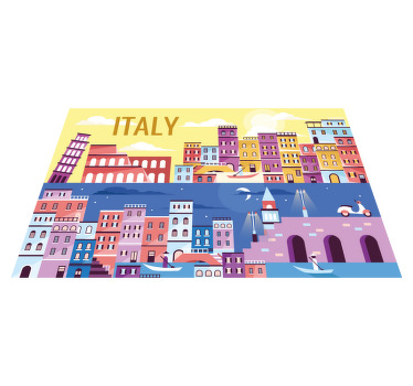Set de table pour restaurant Skyline de l'italie - TenStickers