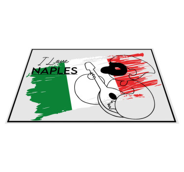 Milující neapol s vinylovými prostíráními z pulcinella - TenStickers