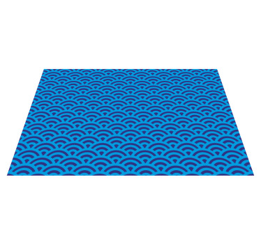 Individuais de mesa originais Onda japonesa azul - TenStickers