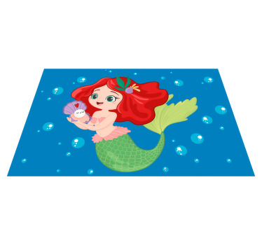 Tovaglietta americana infantile Disney ariel nuoto - TenStickers