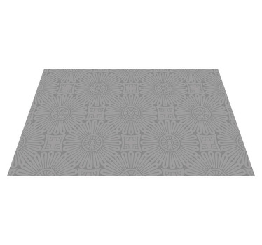 Manteles individuales elegantes Gris claro con formas florales - TenVinilo