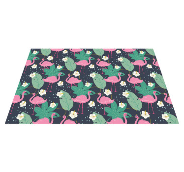 Flamingos on dark background original placemats - TenStickers