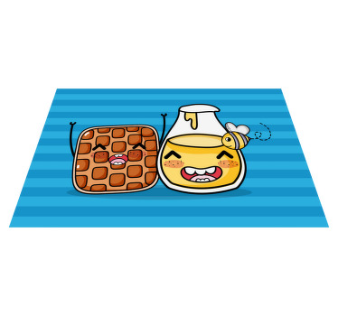 Set de table design enfant Gaufre et miel - TenStickers