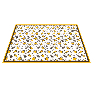 ビールジョッキモダンランチョンマット - TENSTICKERS