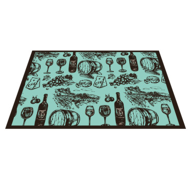 Manteles individuales originales Tema del vino - TenVinilo