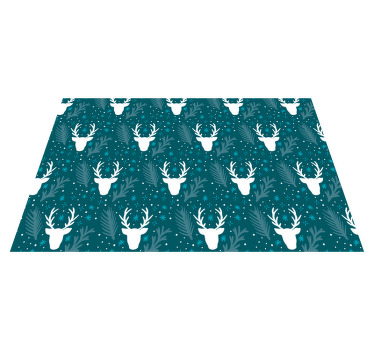 Mantel individual navideño Renos y copos de nieve - TenVinilo