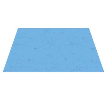 Individuais de mesa elegantes Padrão floral azul - TenStickers