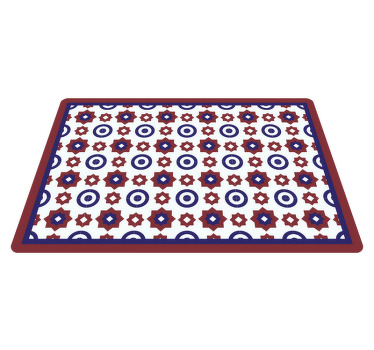 Individuais de mesa de texturas Sóis padrão de azulejos - TenStickers