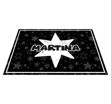 Manteles individuales con nombre Estrella personalizada - TenVinilo