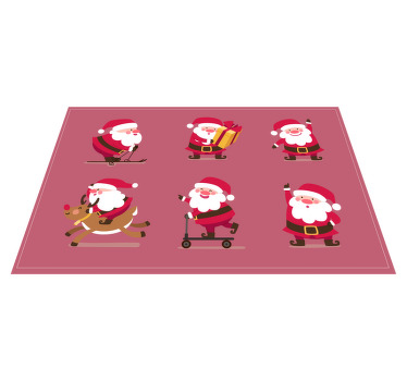 Individuais de mesa de Natal 6 santa cláusula fofa - TenStickers