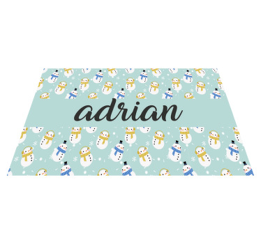 Individuais de mesa de Natal Boneco de neve personalizado - TenStickers