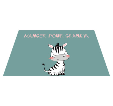 Set de table design enfant Petit zèbre - TenStickers