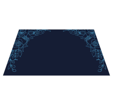 Individuais de mesa elegantes Flores azul marinho - TenStickers