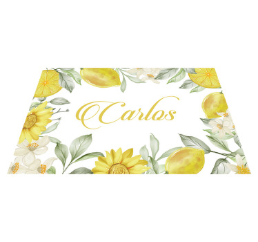 Manteles individuales con nombre Marco de pradera - TenVinilo