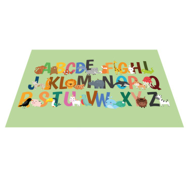 Kinder placemat Dierlijk alfabet de - TenStickers