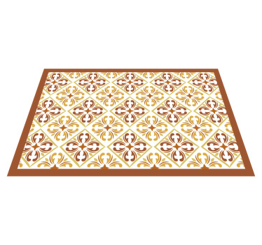 Orange/yellow pattern tile textured placemats - TenStickers