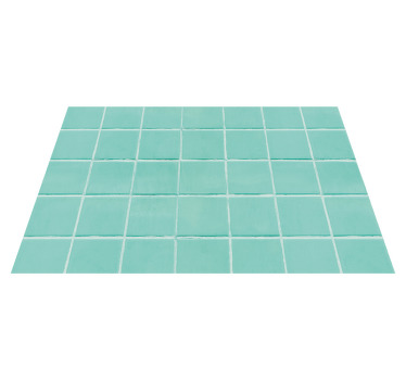 Mantel individual patrón Mosaico de tonos verde azulado - TenVinilo