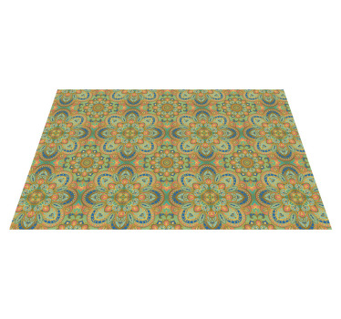 Multicolour tile design textured placemats - TenStickers