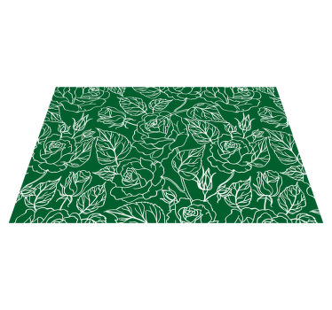 Individuais de mesa elegantes Flores verdes - TenStickers