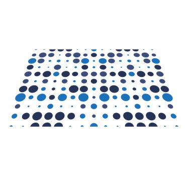 Manteles individuales elegantes Patrón de círculo azul marino y b - TenVinilo