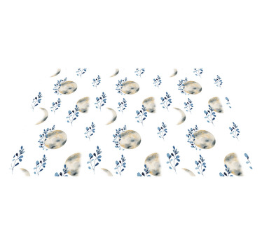 月相印花矩形乙烯基餐垫 - TenStickers