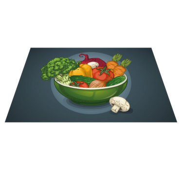 Individuais de mesa para restaurantes Salada com legumes - TenStickers