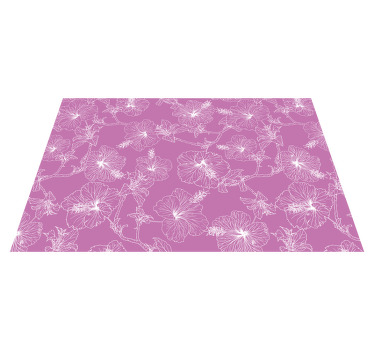 Růžové havajské květiny elegantní prostírání - TenStickers