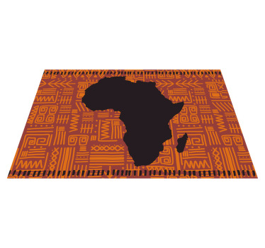 Africa map  tribal pattern textured placemats - TenStickers
