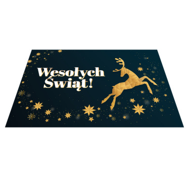 Podkładki na stół swiateczne Złoty renifer - TenStickers