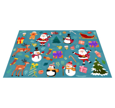 Cartoon miniature motifs Christmas placemats - TenStickers