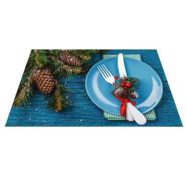 Table place setting Christmas placemats - TenStickers