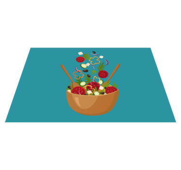 ελληνική σαλάτα μπολ μοντέρνα πλακάτ - TenStickers