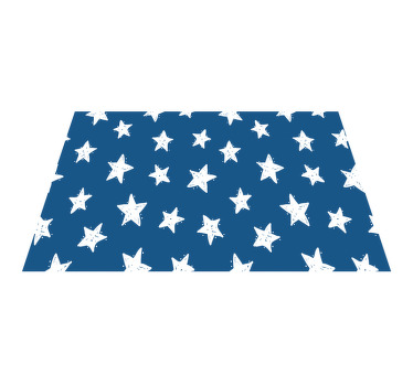 Mantel individual elegante Estrellas azul marino y blanco - TenVinilo