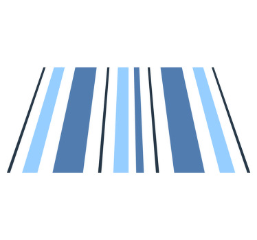 Mantel individual patrón Tonos de rayas azules - TenVinilo