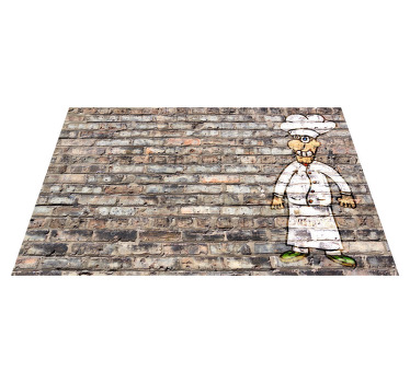 Graffiti wall chef textured placemats - TenStickers