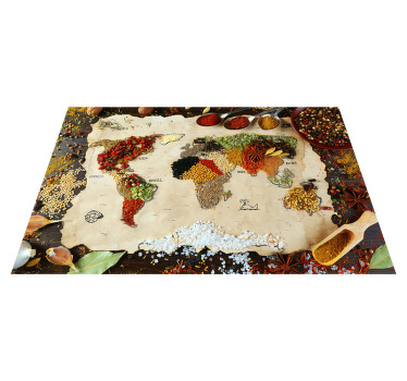 Spices world map Vinyl placemats - TenStickers