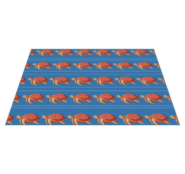 Mantel individual casa Diseño de fondo transparente con tortugas  - TenVinilo