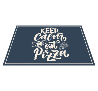 Mantel individual casa Mantén la calma y come pizza - TenVinilo