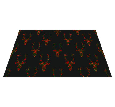 Plaid deer head elegant placemats - TenStickers