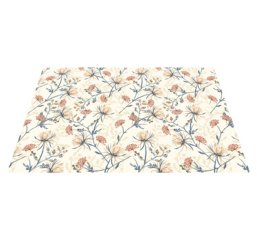 Mantel individual moderno Conjunto de flores vintage - TenVinilo