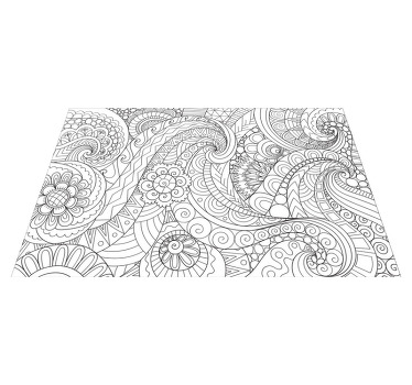 Individuais de mesa elegantes Mandala branca - TenStickers