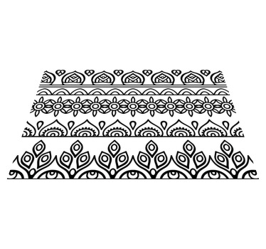 Mantel individual elegante Mandala blanco y negro - TenVinilo