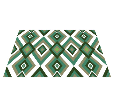 Green 70's rhombuses original placemats - TenStickers