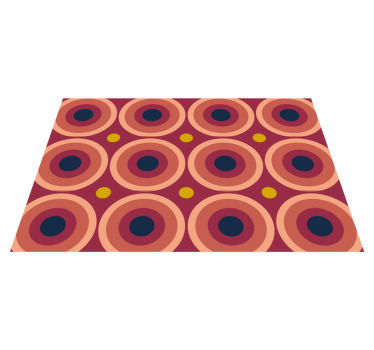 Individuais de mesa originais Círculos laranja vintage dos anos 7 - TenStickers