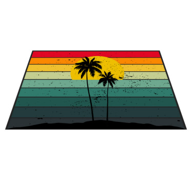 70's retro palm original placemats - TenStickers