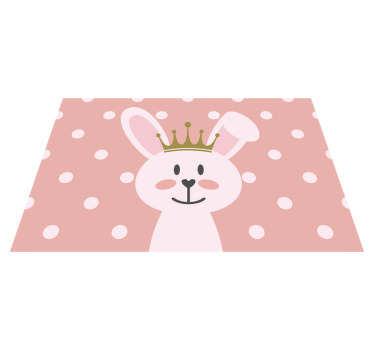 Mantel individual infantil Princesa conejo con corona - TenVinilo
