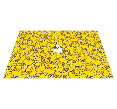 Tischset modern Verschiedene süße weiße ente - TenStickers